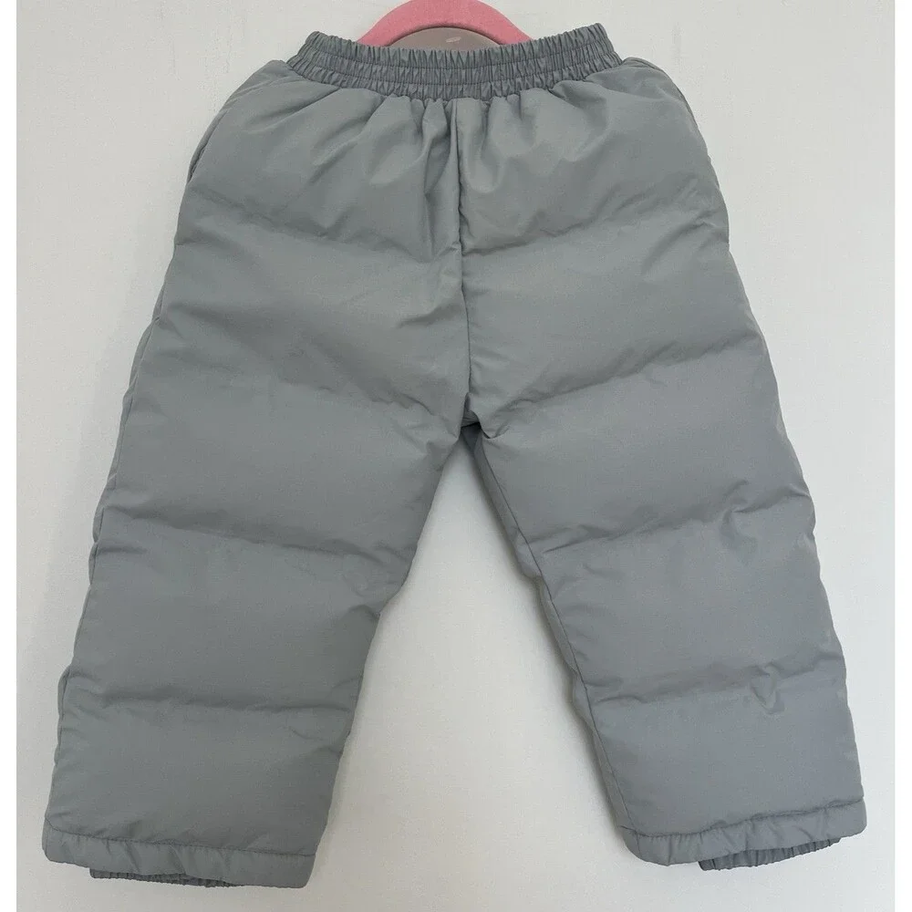 NWOT Zara Gray Insulated Quilted Snow Pants Ripstop Winter Unisex 2-3Y (98)